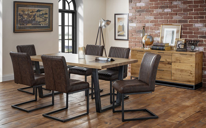 Brooklyn Dining Set With 6 Brooklyn Chairs - Click Image to Close